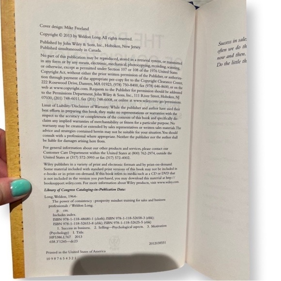 The Power of Consistency Hard Cover Book 2013 By Weldon Long. - Picture 3 of 6